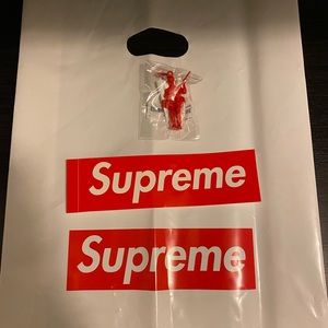 Supreme plastic bag box logo sticker parachute